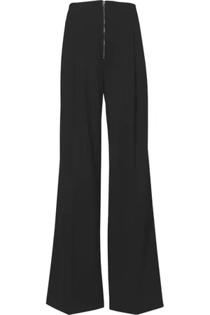 Proenza Schouler Spodnie, Kobieta, Czarny, XS, Wełna, Spodnie z szerokimi nogawkami