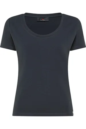 Peuterey Koszulki, Kobieta, Niebieski, M, Bawełniana T-shirt z dżerseju stretch