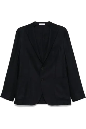 Boglioli Kurtki, Mężczyzna, Niebieski, 4XL, Niebieska marynarka z mieszanki wełny