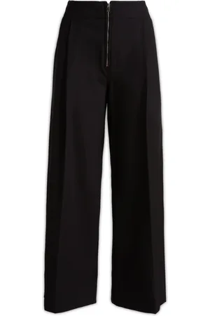 Proenza Schouler Spodnie, Kobieta, Czarny, XS, Wełna, Klasyczne spodnie o prostym kroju