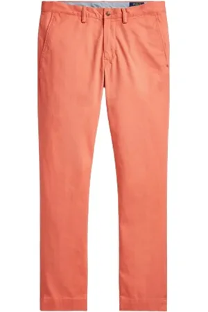 Ralph Lauren Spodnie, Mężczyzna, Pomarańczowy, W32, Bawełna, Spodnie Chino Slim Fit Stretch