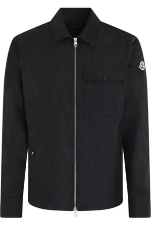 Moncler Kurtki, Mężczyzna, Niebieski, L, Koszula Męska Klasyczny Styl