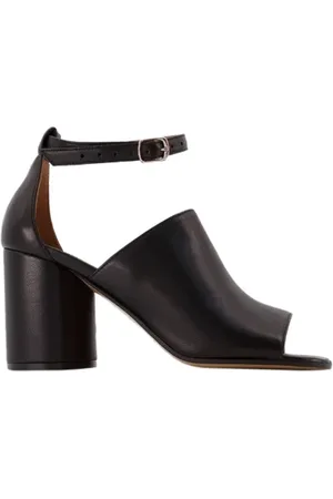 Maison Margiela Buty, Kobieta, Czarny, 38 EU, Skóra, Leather sandals