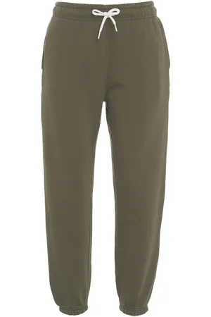Ralph Lauren Spodnie, Kobieta, Zielony, S, Bawełna, Zielone spodnie dresowe z stylowym haftem logo