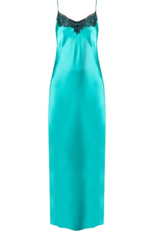 Pinko Sukienki, Kobieta, Zielony, M, Długa Sukienka Slip