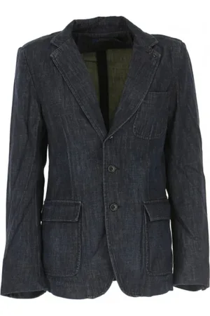 Ralph Lauren Kurtki, Kobieta, Czarny, M, Denim, Denimowa marynarka zapinana na 2 guziki