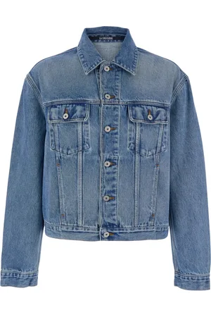 Jacquemus Kurtki, Mężczyzna, Niebieski, M, Denim, Denim Płaszcz LA Veste De-Nimes