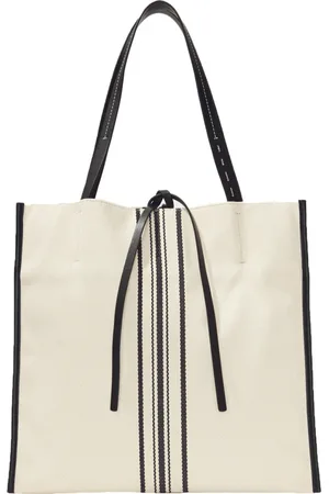 Proenza Schouler Torebki, Kobieta, Beżowy, ONE SIZE, Bawełna, Płócienna Torba Tote w Paski