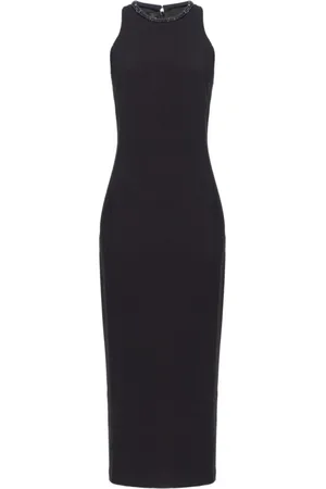 Pinko Sukienki, Kobieta, Czarny, M, Honfleur Crepe Dress