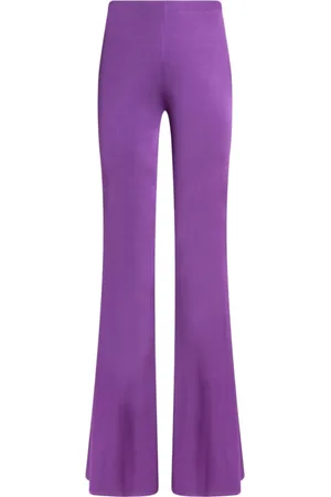 Etro Spodnie, Kobieta, Fioletowy, M, Fioletowe Spodnie Flare