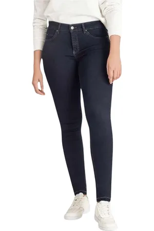 Mac Jeansy, Kobieta, Niebieski, 2XL, Bawełna, Czarne jeansy Slim Fit o prostych nogawkach