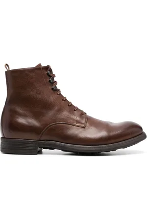 Officine creative Buty, Mężczyzna, brązowy, 42 EU, Skóra, Skórzane sznurowane buty