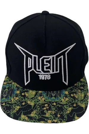 Philipp Plein Akcesoria, Mężczyzna, Czarny, ONE SIZE, Bawełna, Czapka z daszkiem