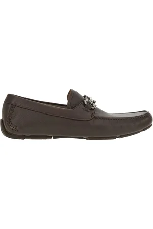 Salvatore Ferragamo Buty, Mężczyzna, brązowy, 41 EU, Brązowy mokasyn z metalowym bitem