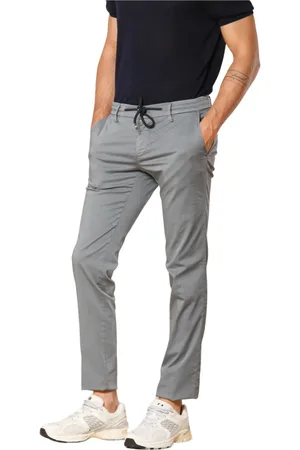 Masons Spodnie, Mężczyzna, Niebieski, XL, Bawełna, Spodnie Chino Jogger Podróżne Extra Slim Fit