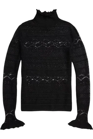 Ralph Lauren Swetry, Kobieta, Czarny, S, Poliester, Sweter z długim rękawem