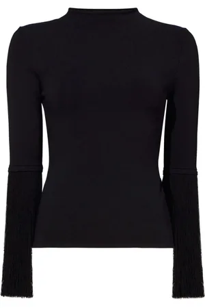Proenza Schouler Swetry, Kobieta, Czarny, XS, Poliester, Czarny sweter dzianinowy w stylu casual