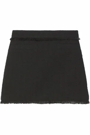Proenza Schouler Spódnice, Kobieta, Czarny, XS, Tweed, Tweedowa Mini Spódniczka