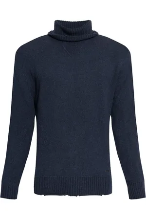 Dsquared2 Swetry, Mężczyzna, Niebieski, L, Wełna, Dzianinowy golf