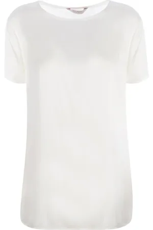 Max Mara Koszulki, Kobieta, Biały, XL, Bawełna, Koszulka Leisure