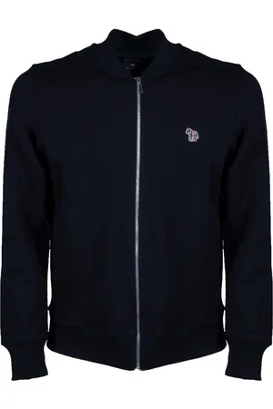 Paul Smith Bluzy, Mężczyzna, Niebieski, M, Bawełna, Kurtka Bomberka z Logo Zebry