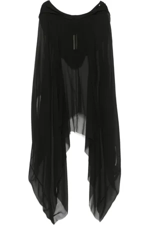 Rick Owens Kurtki, Kobieta, Czarny, ONE SIZE, Czarna Odzież Morska Rzut Ramionem