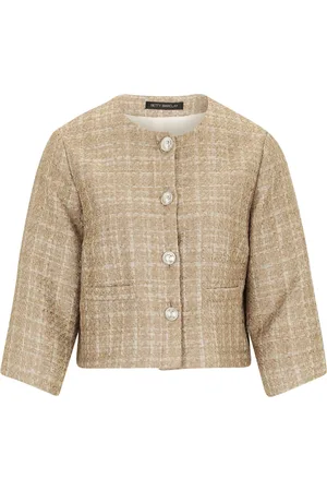 Betty Barclay Kurtki, Kobieta, Szary, 3XL, Tweed, Frywolny Blezer