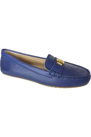 Ralph Lauren Buty, Kobieta, Niebieski, 39 EU, Skóra, Stylowe mokasyny typu driver