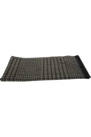 Kiton Akcesoria, Mężczyzna, Czarny, ONE SIZE, Wełna, Szalik w pepitkę
