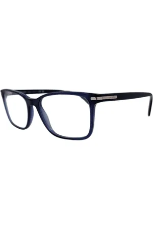 Prada Akcesoria, Mężczyzna, Niebieski, ONE SIZE, Prostokątne okulary