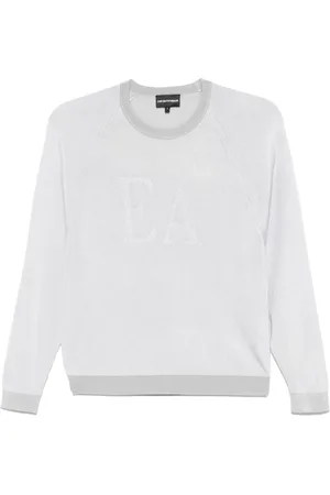 Emporio Armani Bluzy, Kobieta, Biały, XS, Biała Sweter z Rękawami Raglan