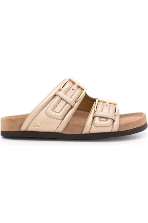 VALENTINO GARAVANI Buty, Kobieta, brązowy, 37 1/2 EU, Skóra, Eleganckie Letnie Sandały