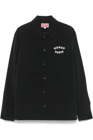 Kenzo Kurtki, Mężczyzna, Czarny, M, Czarna kamizelka z nadrukiem logo