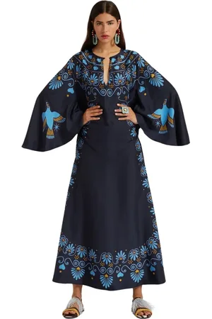 La DoubleJ Sukienki, Kobieta, Niebieski, M, Zwiewna Sukienka Kaftan
