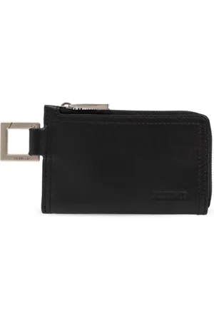 Jacquemus Akcesoria, Mężczyzna, Czarny, ONE SIZE, Skóra, Portfel na karty Le Porte-Zippé Cuerda