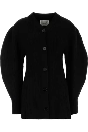Jil Sander Swetry, Kobieta, Czarny, S, Wełna, Stylowy czarny kardigan z wełny