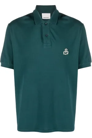 Isabel Marant Koszulki, Mężczyzna, Zielony, S, Bawełna, Koszulka Polo z Logo