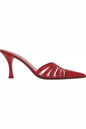 PARIS TEXAS Buty, Kobieta, Czerwony, 38 1/2 EU, Skóra, Sandały Nadia Mule na niskim obcasie