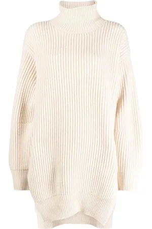 Jil Sander Swetry, Kobieta, Beżowy, S, Wełna, Elegancki wełniany golf