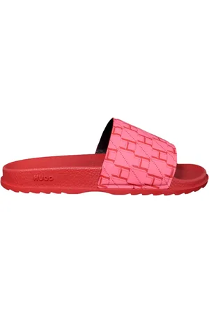HUGO BOSS Buty, Kobieta, Czerwony, 40 EU, Poliester, Klapki Match Slide