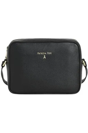 Patrizia Pepe Torebki, Kobieta, Czarny, ONE SIZE, Skóra, Torebka Etui na Aparat