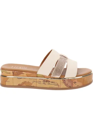 ALVIERO MARTINI 1A CLASSE Buty, Kobieta, Beżowy, 38 EU, Włoski styl sztuczne skórzane kapcie