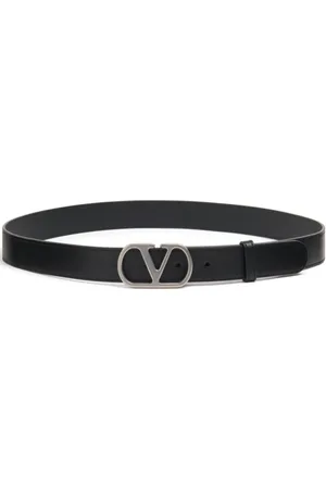 VALENTINO GARAVANI Akcesoria, Mężczyzna, Czarny, 105 CM, Skóra, Skórzany pasek VLogo Signature