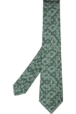 Kiton Akcesoria, Mężczyzna, Zielony, ONE SIZE, Zielony Jedwabny Elegancki Szalik