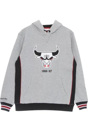 Mitchell & Ness Bluzy, Mężczyzna, Szary, S, bluza z kapturem