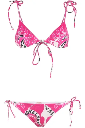 VALENTINO GARAVANI Stroje kąpielowe, Kobieta, Różowy, L, Len, Bikini