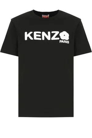 Kenzo Koszulki, Kobieta, Czarny, M, Bawełna, Czarny T-shirt z Logo Kwiatu