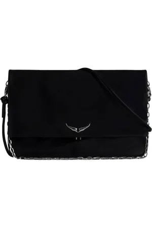 Zadig & Voltaire Torebki, Kobieta, Czarny, ONE SIZE, Skóra, Rock XL Czarna Skórzana Torba Crossbody