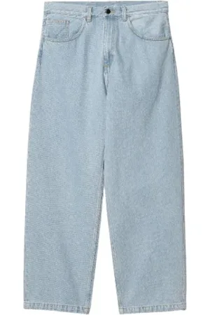 Carhartt Jeansy, Mężczyzna, Niebieski, L, Denim, Niebieskie Spodnie Smith Denim Prosty Krój