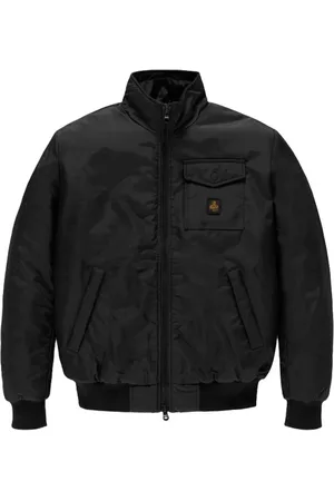 RefrigiWear Kurtki, Mężczyzna, Czarny, XL, Nylon, Czarna Nylonowa Kurtka Rybacka z Zamkiem
